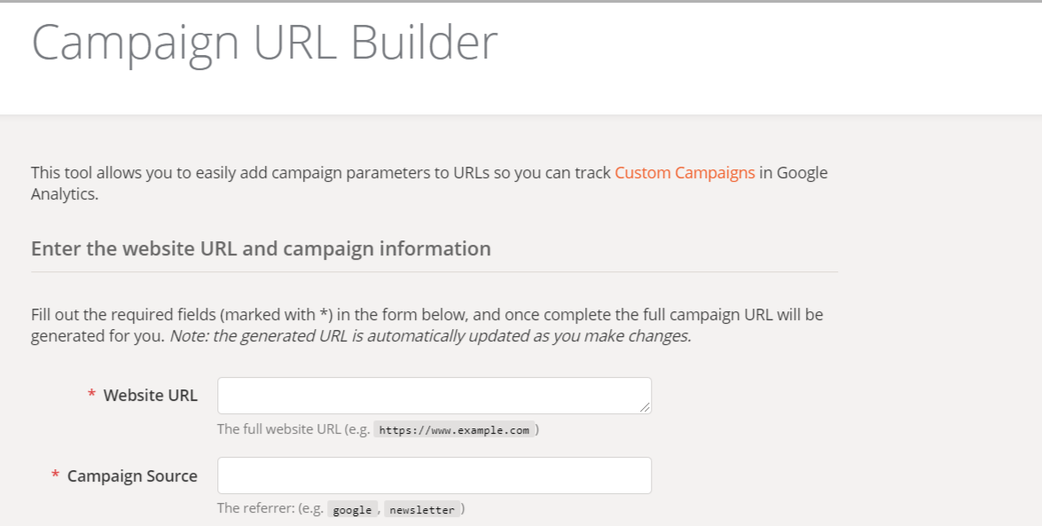 Campaign URL Builder