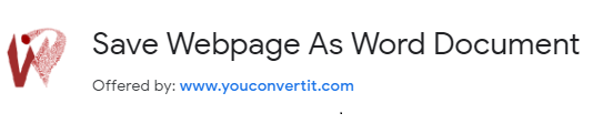 Save Webpage as Word Document